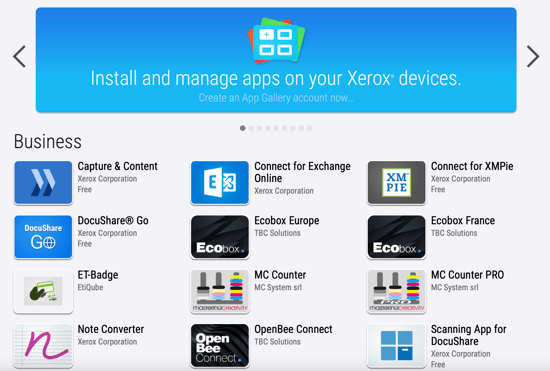 Xerox App Gallery SS_2025